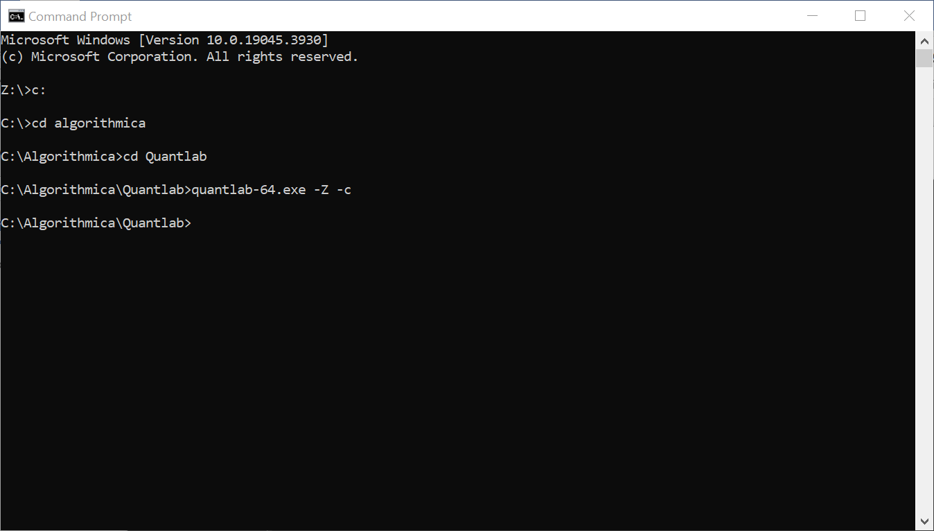 Command prompt: starting COM debug proxy